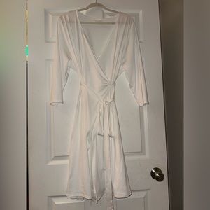 NWOT LuLaRoe 3X Michelle 3/4 Sleeve Dress - Pure Snow Solid White *UNICORN* 🦄